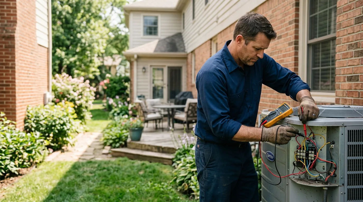 HVAC technician working near Great Meadows, NJ